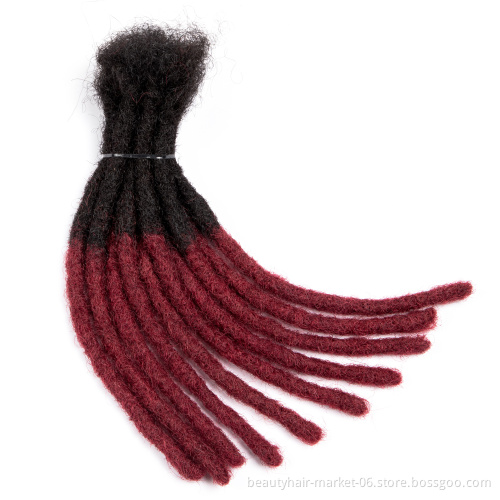 BLT 4-24inch dreadlock hair extensions dread loc extension human hair handmade dread lock hair extension multiple colors